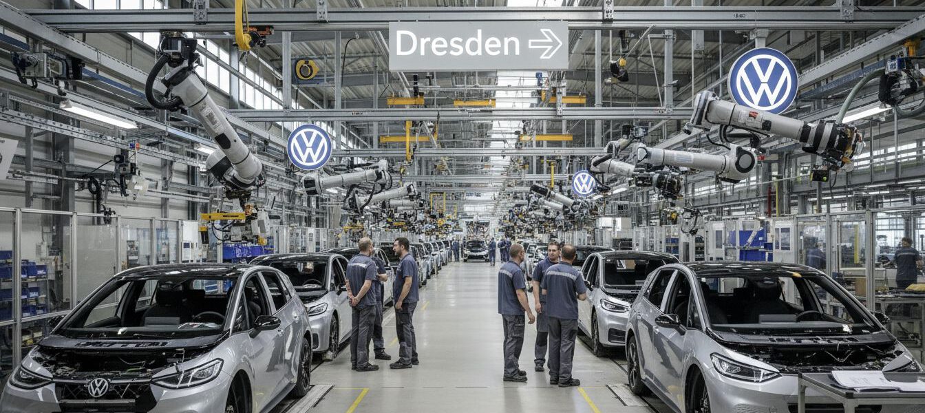 Volkswagen stoppt Autoproduktion in Dresden